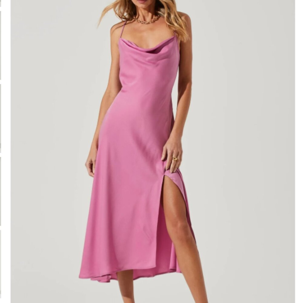 ASTR the Label Gaia Midi Dress Icy Pink